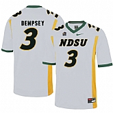 North Dakota State Bison 3 Tre Dempsey White College Football Jersey Dzhi,baseball caps,new era cap wholesale,wholesale hats